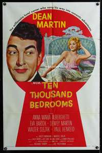y142 TEN THOUSAND BEDROOMS style D one-sheet movie poster '57 Dean Martin