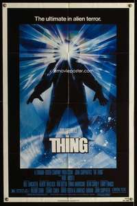 y133 THING 1sh '82 John Carpenter, cool sci-fi horror art by Drew Struzan!