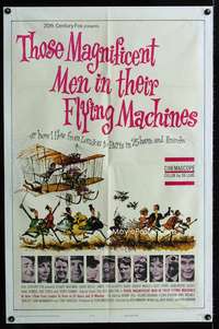 y129 THOSE MAGNIFICENT MEN IN THEIR FLYING MACHINES one-sheet movie poster '65