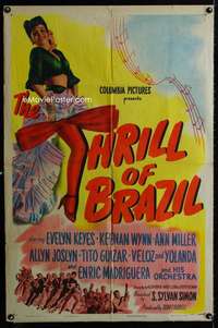y126 THRILL OF BRAZIL one-sheet movie poster '46 sexy Evelyn Keyes!
