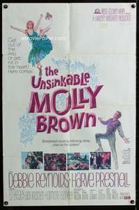y077 UNSINKABLE MOLLY BROWN one-sheet movie poster '64 Debbie Reynolds