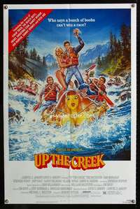 y069 UP THE CREEK one-sheet movie poster '84 Tim Matheson, Gouzee art!