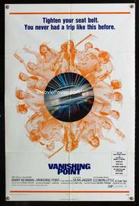 y059 VANISHING POINT one-sheet movie poster '71 car chase cult classic!