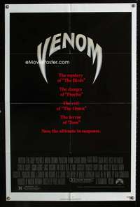 y054 VENOM one-sheet movie poster '82 Klaus Kinski, poisonous snakes!