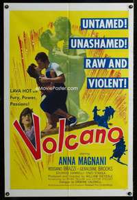 y042 VOLCANO one-sheet movie poster 1953 Anna Magnani, Rossano Brazzi