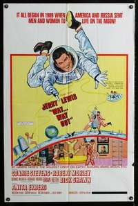 y031 WAY WAY OUT one-sheet movie poster '66 Jerry Lewis, Connie Stevens