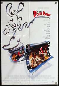 y024 WHO FRAMED ROGER RABBIT one-sheet movie poster '88 Robert Zemeckis