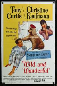 y023 WILD & WONDERFUL one-sheet movie poster '64 Tony Curtis, Kaufmann