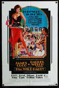 y020 WILD PARTY one-sheet movie poster '75 sexy Raquel Welch by Akimoto!