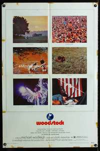 y014 WOODSTOCK one-sheet movie poster '70 classic rock & roll concert!