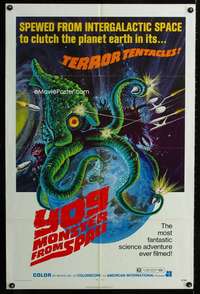 y003 YOG MONSTER FROM SPACE one-sheet movie poster '71 wild Toho sci-fi!