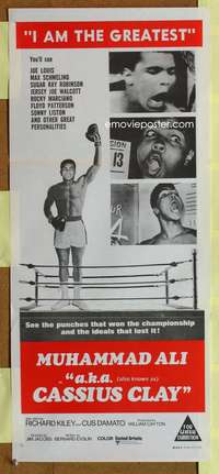 a419 AKA CASSIUS CLAY Aust daybill movie poster '70boxing Muhammad Ali