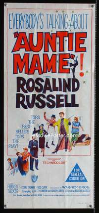 a444 AUNTIE MAME Aust daybill movie poster '58 Rosalind Russell
