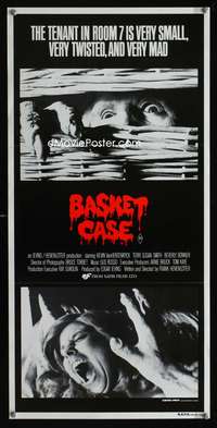 a448 BASKET CASE Aust daybill movie poster '82 twisted evil twin!