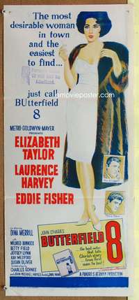 a485 BUTTERFIELD 8 Aust daybill '60 sexy Liz Taylor is most desirable & easiest to find!