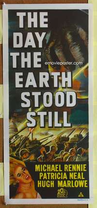 a527 DAY THE EARTH STOOD STILL Aust daybill movie poster R70s classic!