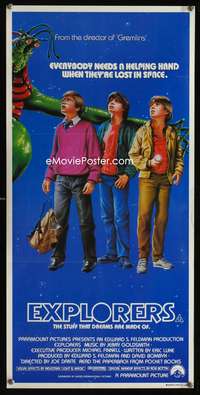 a565 EXPLORERS Aust daybill movie poster '85 Phoenix, Hawke, Dante