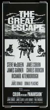 a404 GREAT ESCAPE New Zealand daybill movie poster R70s Steve McQueen