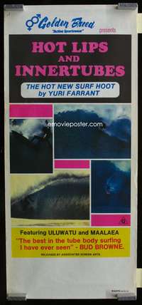 a628 HOT LIPS & INNERTUBES Aust daybill movie poster '70s surfing!