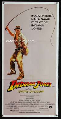 a645 INDIANA JONES & THE TEMPLE OF DOOM whip style Aust daybill movie poster '84