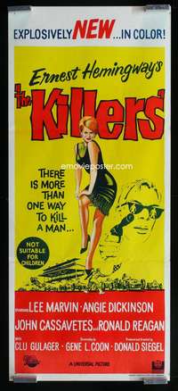 a657 KILLERS Aust daybill movie poster '64 Cassavetes, Dickinson