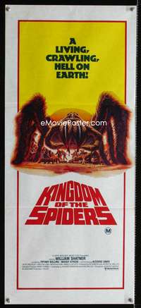 a662 KINGDOM OF THE SPIDERS Aust daybill movie poster '77Hell on Earth