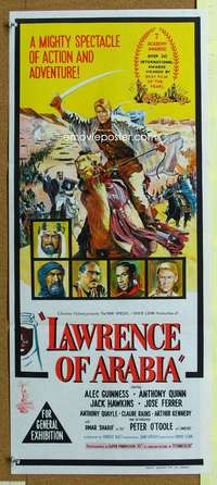 a667 LAWRENCE OF ARABIA Aust daybill movie poster '63 David Lean