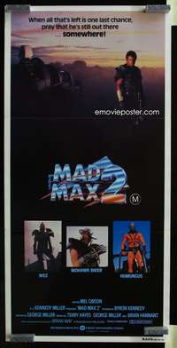 a688 MAD MAX 2: THE ROAD WARRIOR Aust daybill movie poster '82 Mel!