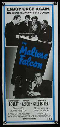 a690 MALTESE FALCON Aust daybill R80s Humphrey Bogart, Peter Lorre, directed by John Huston!