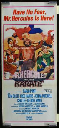 a710 MR HERCULES AGAINST KARATE Aust daybill movie poster '73