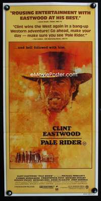 a737 PALE RIDER Aust daybill movie poster '85 Dudash art of Eastwood!