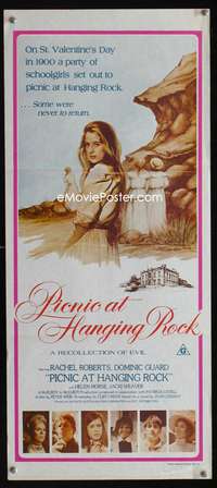 a745 PICNIC AT HANGING ROCK Aust daybill movie poster '79 Peter Weir