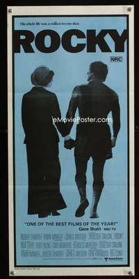 a782 ROCKY blue style Aust daybill movie poster '77 Stallone,boxing