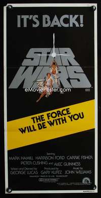 a846 STAR WARS Aust daybill movie poster R81 George Lucas classic!
