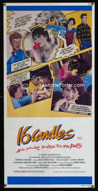 a813 SIXTEEN CANDLES Aust daybill movie poster '84 Molly Ringwald