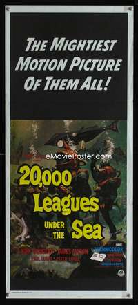 a406 20,000 LEAGUES UNDER THE SEA Aust daybill movie poster R70s Verne