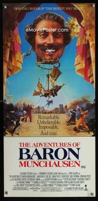 a415 ADVENTURES OF BARON MUNCHAUSEN Aust daybill movie poster '89