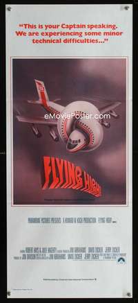 a418 AIRPLANE Aust daybill movie poster '80 Bridges, Flying High!