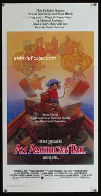 a432 AMERICAN TAIL Aust daybill movie poster '86 Spielberg, Don Bluth