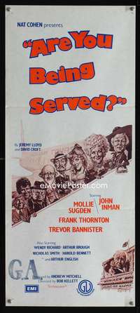a439 ARE YOU BEING SERVED Aust daybill movie poster '77 English TV!