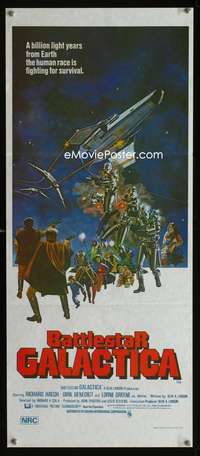 a453 BATTLESTAR GALACTICA Aust daybill movie poster '78 Tanenbaum art!