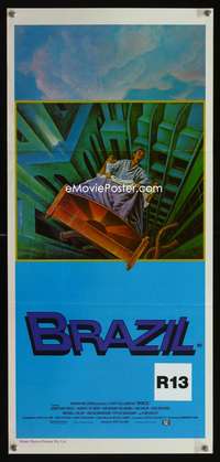 a474 BRAZIL Aust daybill movie poster '85 Terry Gilliam, De Niro