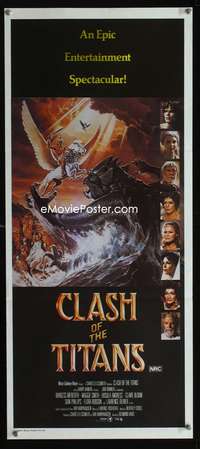 a503 CLASH OF THE TITANS Aust daybill movie poster '81 Gouzee art!