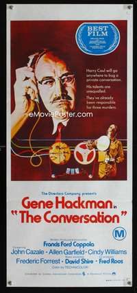 a510 CONVERSATION Aust daybill movie poster '74 Gene Hackman, Coppola
