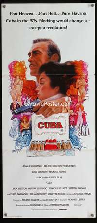 a520 CUBA Aust daybill movie poster '79 Sean Connery, Brooke Adams