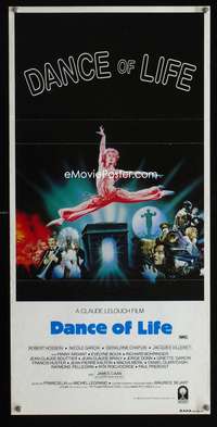 a522 DANCE OF LIFE Aust daybill movie poster '83 Claude Lelouch