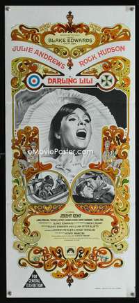 a524 DARLING LILI Aust daybill movie poster '70 Julie Andrews, Edwards