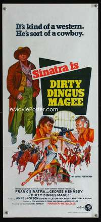 a545 DIRTY DINGUS MAGEE Aust daybill movie poster '70 Frank Sinatra