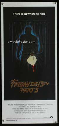 a587 FRIDAY THE 13th 3 - 3D Aust daybill movie poster '82 sequel!