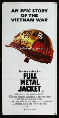 a592 FULL METAL JACKET Aust daybill movie poster '87 Stanley Kubrick